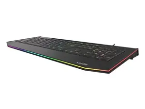 NATEC Genesis žaidimų klaviatūra Lith 400 RGB JAV išdėstymo apšvietimas X-Scissor slim