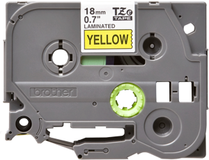 Brother TZE641, juoda ant geltonos spalvos, TZe, geltonas, 1,8 cm, 8 m