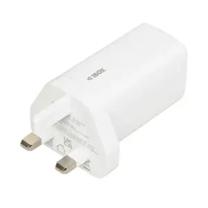 iBOX C-65 White, GaN 65W universal charger UK plug