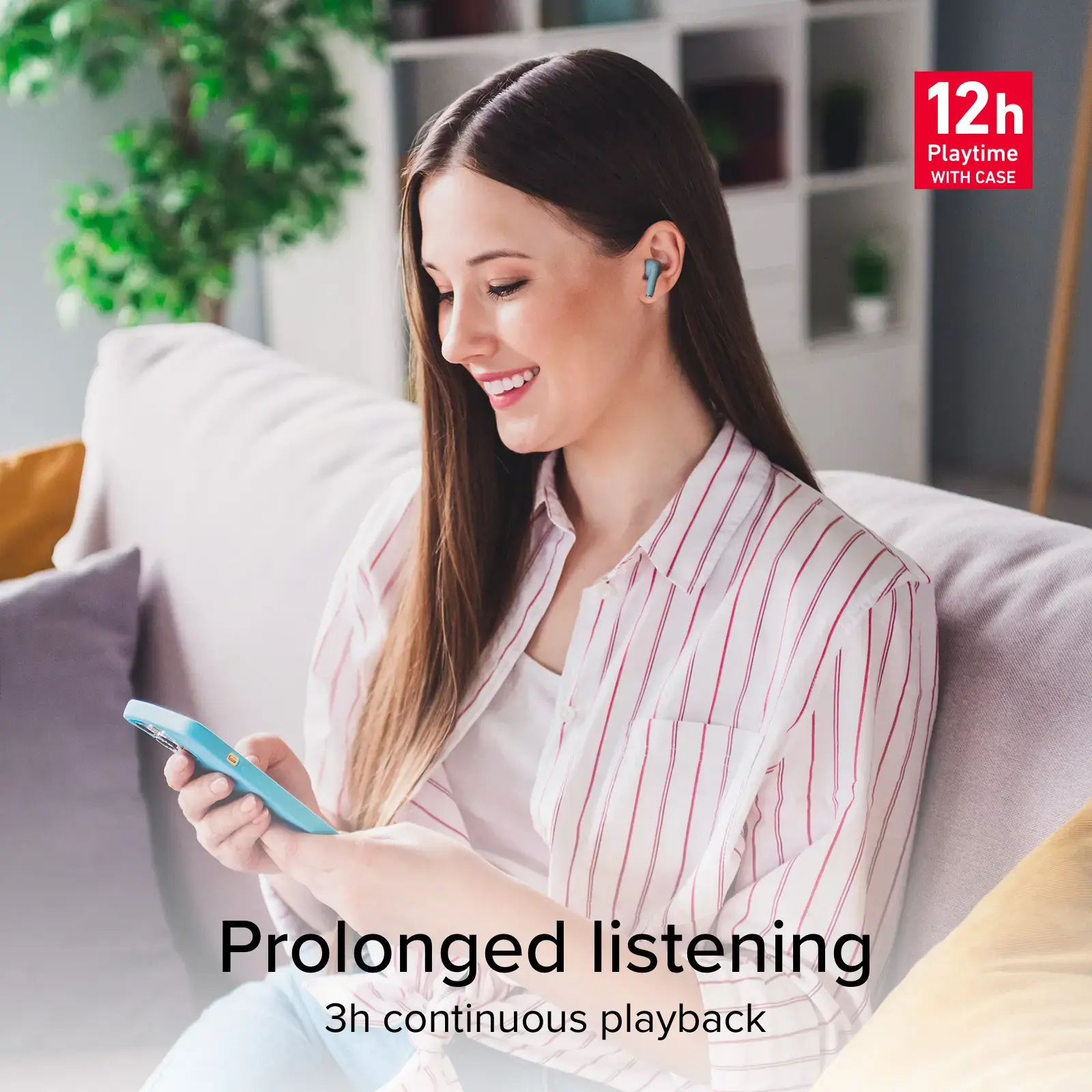 SBS wireless earbuds Go Pods TWS, petrol