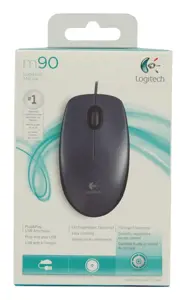 LOGITECH M90 laidinė pelė "optiacl Mouse", juoda, USB