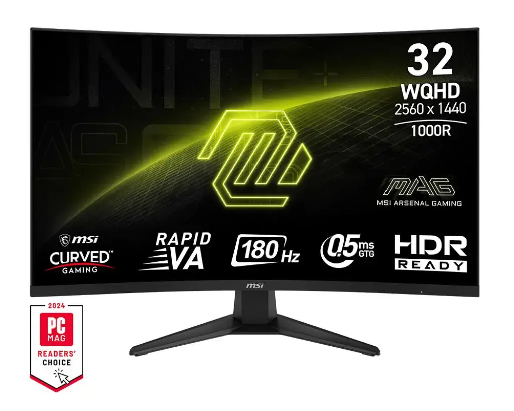 LCD Monitor MSI MAG 325CQF 31.5" Gaming/Curved Panel VA 2560x1440 16:9 180Hz 0.5 ms MAG325CQF