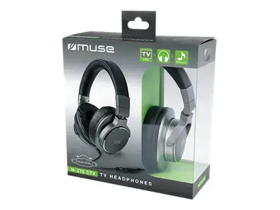 "Muse TV" ausinės M-275 CTV On-ear, nešiojamos arba laidinės, Aux įvestis, juodos spalvos