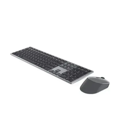 DELL KM7321W, pilno dydžio (100%), RF belaidis + "Bluetooth", QWERTY, pilka, titano spalvos, pelė pridedama
