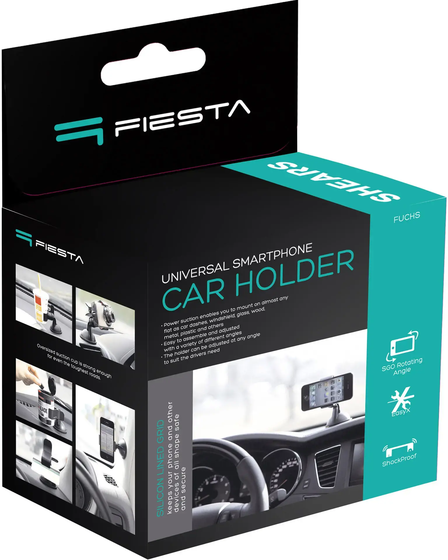 "Fiesta" išmaniojo telefono laikiklis automobilyje Žirklės (41720)