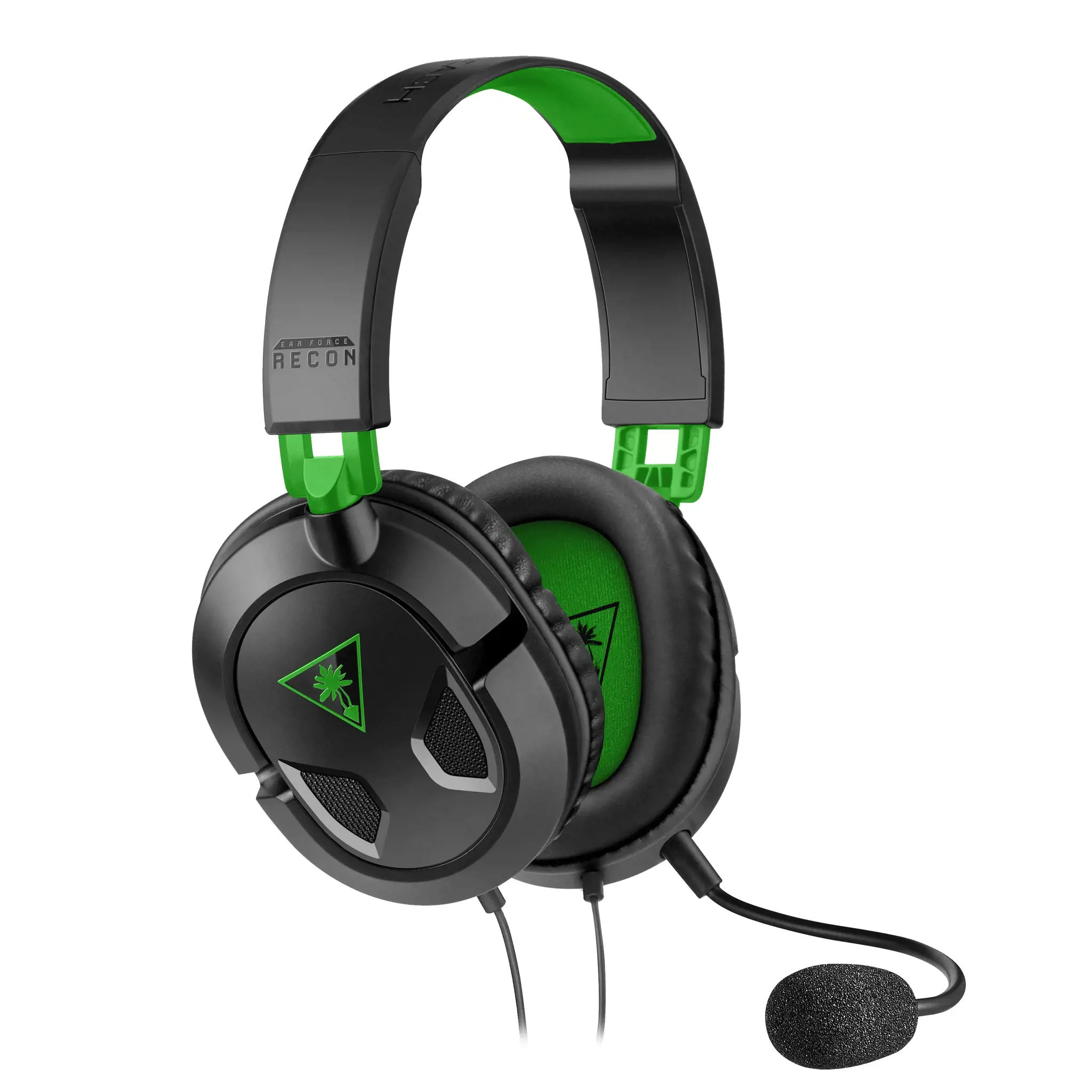 "Turtle Beach Recon 50X White" žaidimų ausinės "Xbox" ir "Xbox Series X|S", laidinės, žaidimų, 20 - 20000 Hz, 530,7 g, ausinės, juodos, žalios spalvos