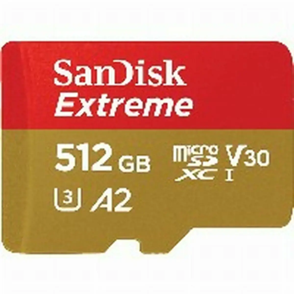 "SanDisk Extreme microSDXC 512GB + SD adapteris + 1 metų "RescuePRO Deluxe" iki 190MB/s ir 130MB/s skaitymo/rašymo greitis A2 C10 V30 UHS-I U3; EAN:619659189648