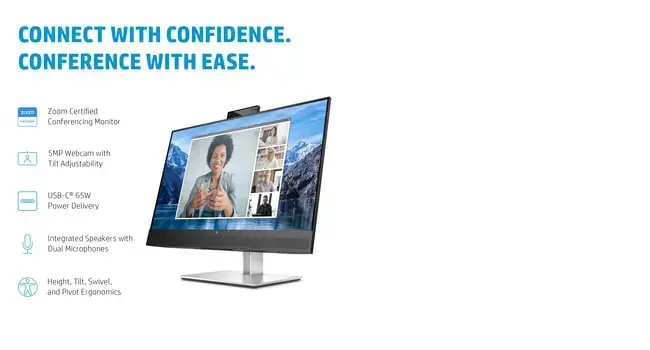 Monitorius HP E-Series E27m G4, 68.6 cm (27"), 2560 x 1440 pixels, Quad HD, 5 ms, Black