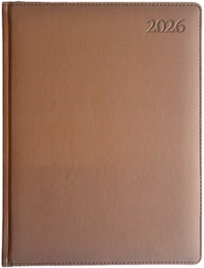 Kalendorius EXTRA SHINE, 2026, PU, A4,rudos sp. (Baltic)