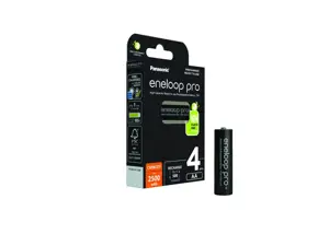 Rechargeable batteries Panasonic Įkraunamos baterijos Panasonic ENELOOP Pro BK-3HCDE/4BE, 2450 mAh, 500 (4xAA)