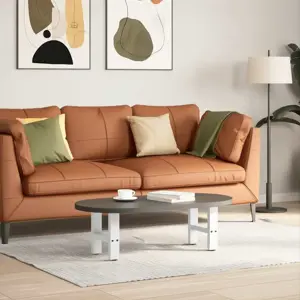 Kavos staliuko kojelės, baltos, 2 vnt., 30x(30-31) cm, plienas