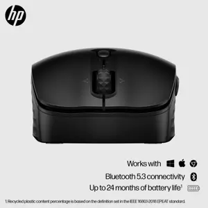 HP 420 Programmable Bluetooth Mouse, Ambidextrous, Bluetooth, 4000 DPI, Black