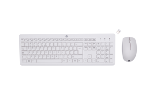 HP 230 belaidės pelės ir klaviatūros komplektas, pilno dydžio (100%), RF belaidis, membraninis, bal…