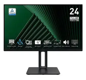 LCD Monitor MSI PRO MP245PG 23.8" Business Panel IPS 1920x1080 16:9 100Hz Matte 1 ms Swivel Pivot H…