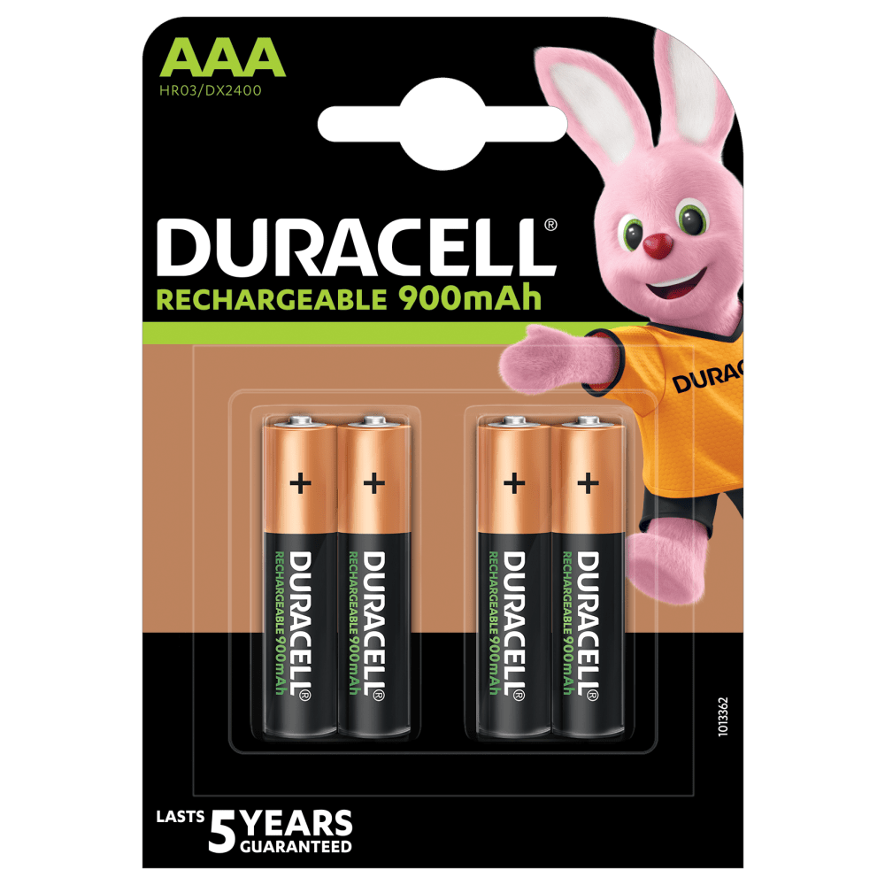 „Duracell Recharge 900 mAh“ AAA baterijos, 4 baterijų pakuotė