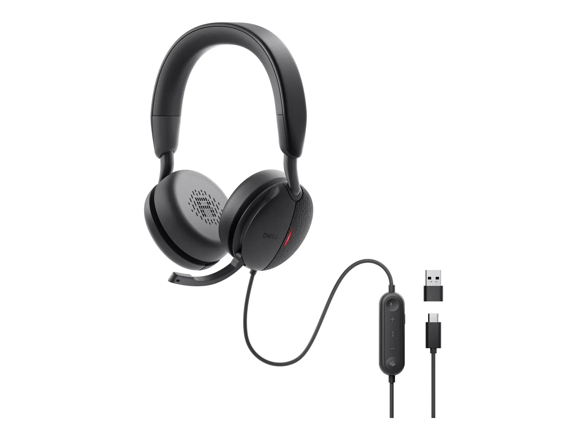 DELL WH5024, Wired, Calls/Music, 20 - 20000 Hz, 189 g, Headset, Black
