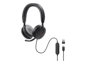 DELL WH5024, Wired, Calls/Music, 20 - 20000 Hz, 189 g, Headset, Black
