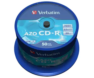 VERBATIM CD-R 80 min. 700 MB 52x 50 vnt. vijų "DataLife Plus" kristalinis paviršius