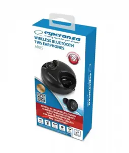 "Esperanza EH228K" "Bluetooth" ausinės į ausis TWS Black