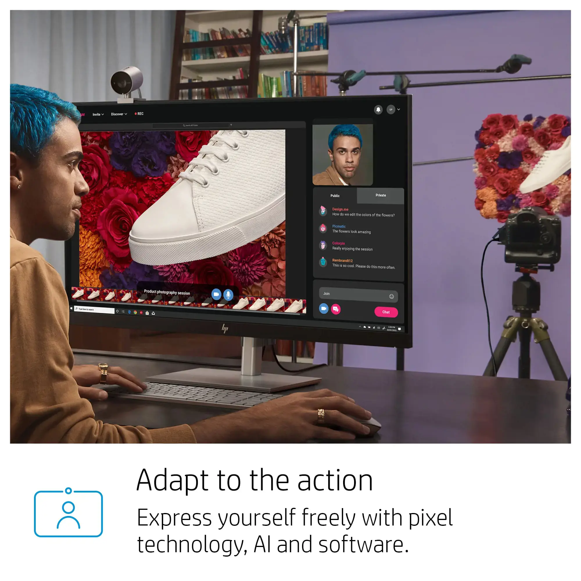 HP 950 4K interneto kamera, "Full HD", 30 kadrų per sekundę, 1x, automatinė, automatinė, USB 3.2 Gen 1 (3.1 Gen 1)
