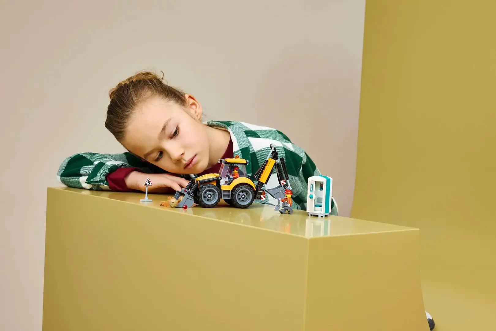 LEGO CITY 60480 Yellow Backhoe Loader