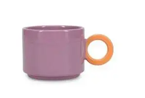 Puodelis Lou, akmens masė, violetinė/oranžinė, 280 ml,  D 8,5 cm, H 6,7 cm, vnt.