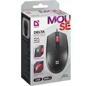 LAIDINĖ OPTINĖ PELĖ DELTA MM-523 JUODA