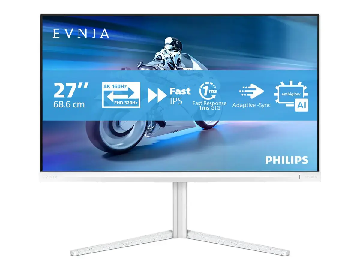 Philips 27M2N5901A/00 | 27 " | Fast IPS | UHD | 16:9 | 160 Hz | 1 ms | 3840 x 2160 pixels | 350 cd/m² | HDMI ports quantity 2 | White