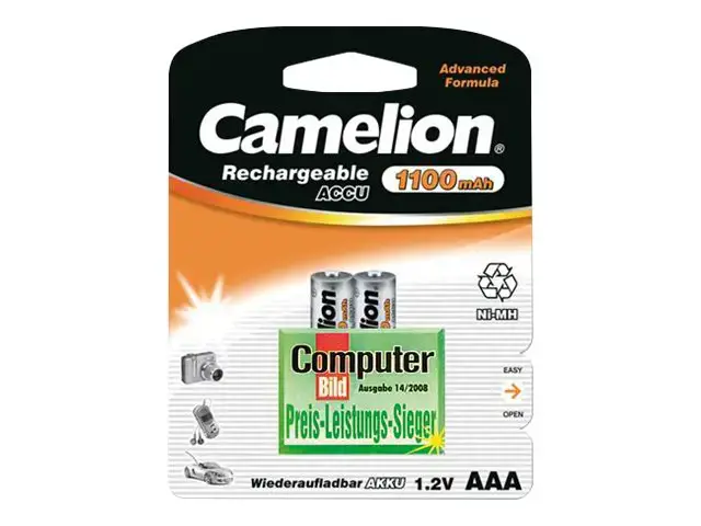 Camelion AAA/HR03, 1100 mAh, įkraunamos baterijos Ni-MH, 2 vnt.