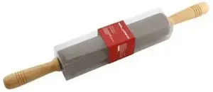FLORINA silikoninis kočėlas su medinėmis rankenomis