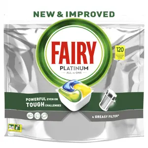 Automatinių indaplovių kapsulės FAIRY Platinum  LEMON, 120 vnt.