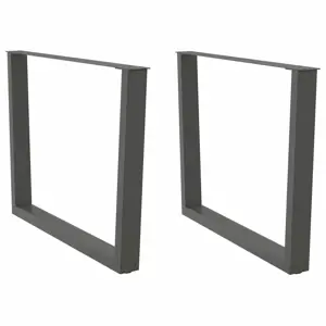 Valgomojo stalo kojos, V formos, 2 vnt., antracito spalvos, 100x(72-73,3) cm, plienas