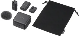 Sony ECM-W3S, Digital camera microphone, 24 bit, 48 kHz, Wired & Wireless, Bluetooth/3.5 mm, 150 m