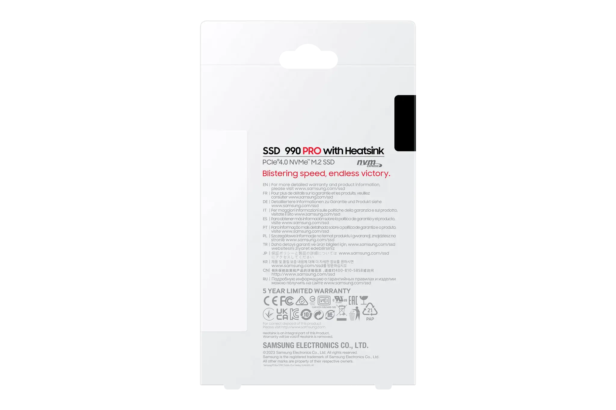 SSD diskas Samsung 990 PRO with Heatsink 4 TB, M.2, PCI Express 4.0