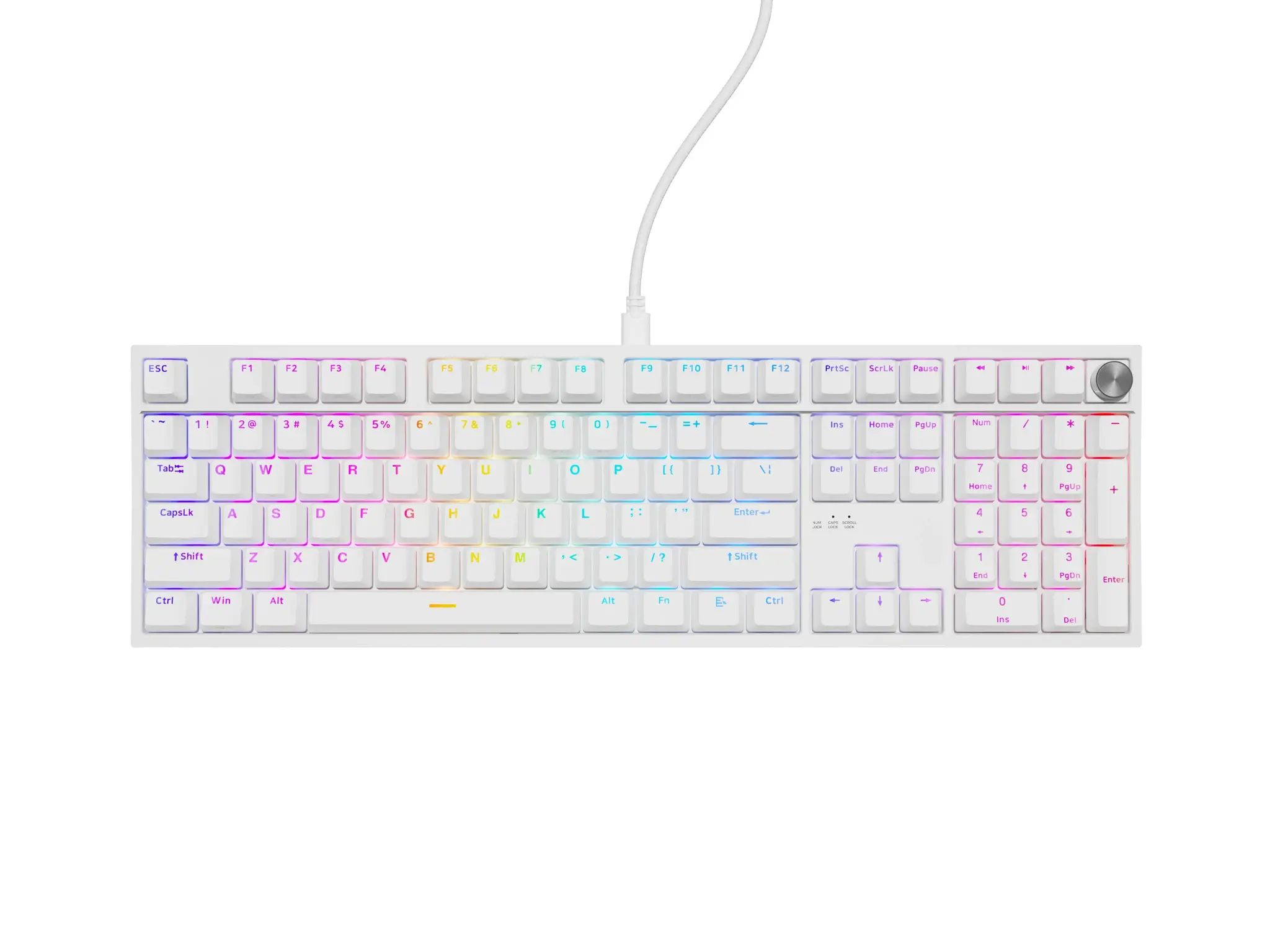 Genesis Thor 404 | Mechanical Gaming Keyboard | Wired | US | Outemu Peach Silent | White