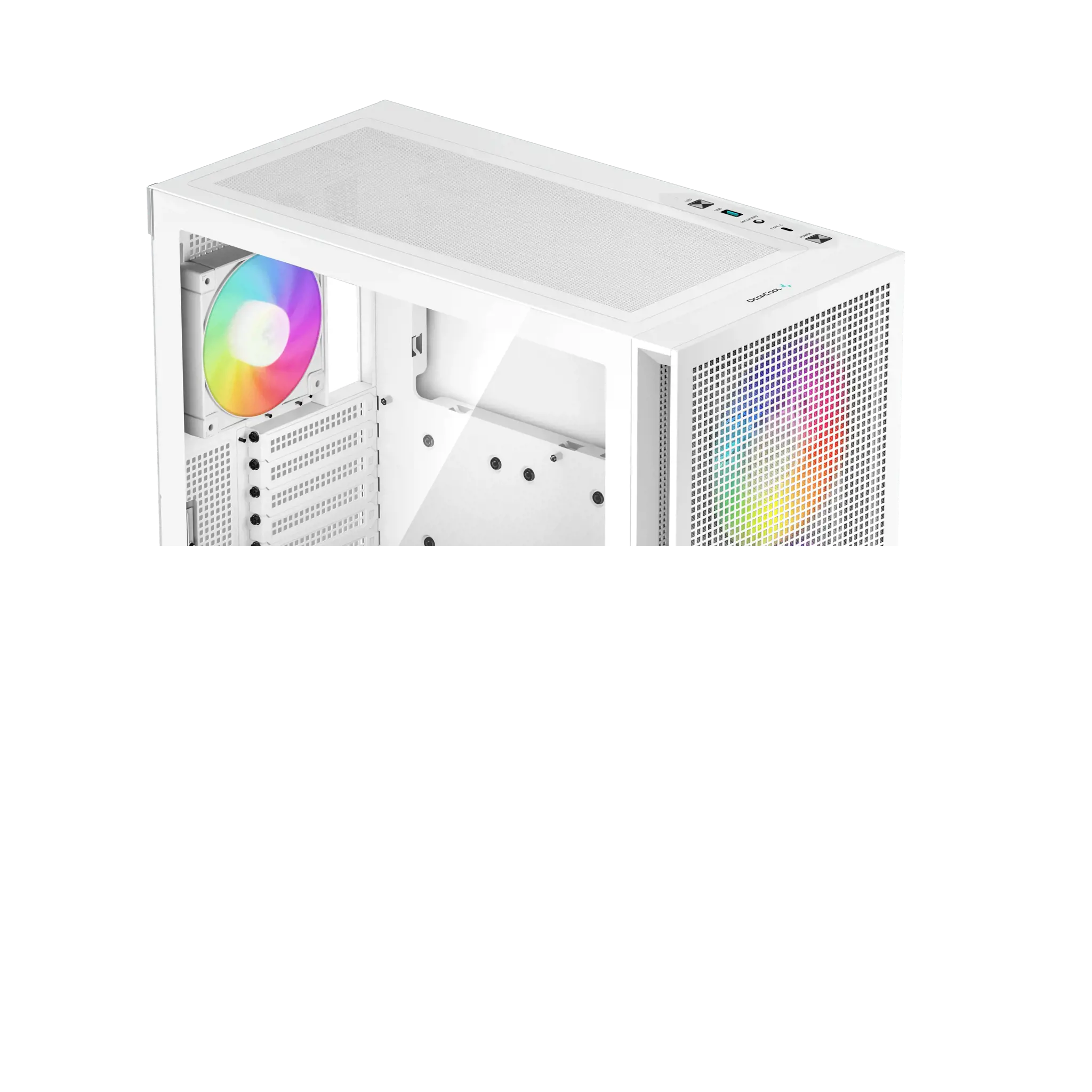 "DeepCool CH560 DIGITAL WH", "Midi Tower", Kompiuteris, Baltas, ATX, EATX, "micro ATX", Mini-ITX, ABS, Plienas, Grūdintas stiklas, Multi