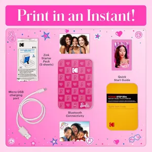 Kodak x Barbie photo printer Step Slim 1