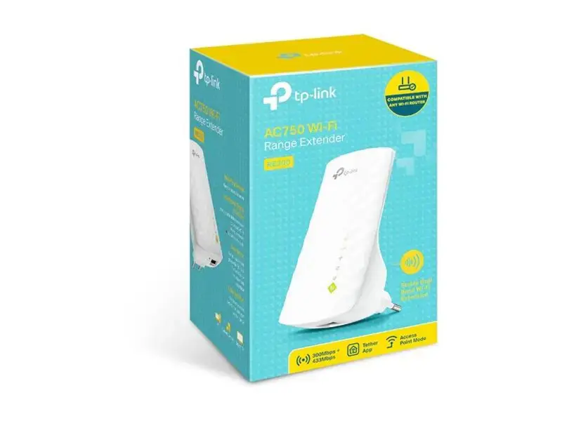 TP-LINK AC750 dviejų dažnių belaidžio ryšio sieninis belaidis diapazono ilgintuvas