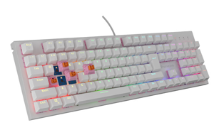THOR 303 | Mechanical Gaming Keyboard | Wired | US | White | USB Type-A | Outemu Peach Silent