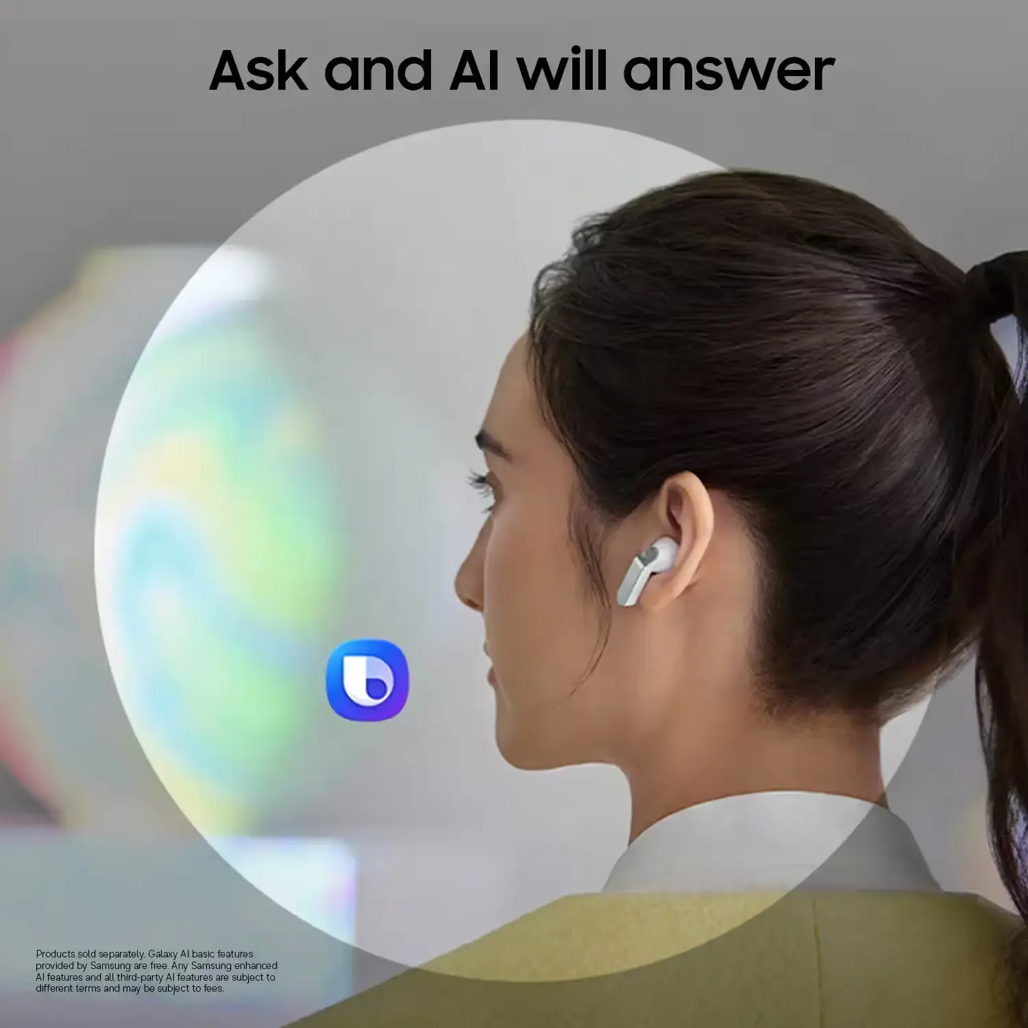 Samsung Galaxy Buds4 Belaidės ausinės Earbuds, Bluetooth, Juoda