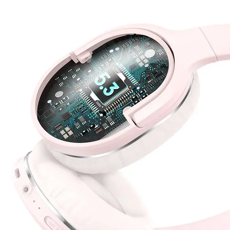 Belaidės ausinės "Baseus Encok D02 PRO" (rožinės spalvos)