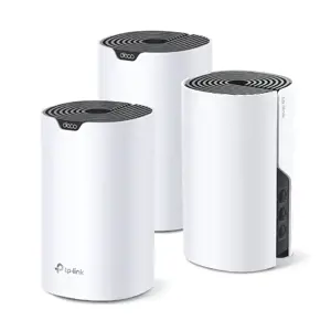 "TP-Link AC1900 Whole Home Mesh Wi-Fi" sistema, 3 vnt., balta, juoda, vidinė, tinklinė sistema, visakryptė, FCC: <30 dBm (2,4 GHz), <30 dBm (5 GHz) CE: <20 dBm (2,4 GHz), <23 dBm (5 GHz), 0-40 °C