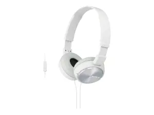 "Sony MDR-ZX310", laidinės, 10 - 24000 Hz, muzikinės, 125 g, ausinės, baltos spalvos