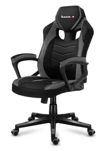 Huzaro FORCE 2.5 GREY MESH Žaidimų fotelis Tinklinė sėdynė Juoda, pilka