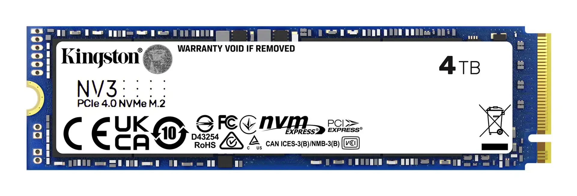 SSD diskas KINGSTON NV3 4 TB, M.2, PCIe 4.0 x4 NVMe