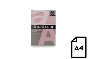 Spalvotas popierius Double A, 80g, A4, 500 lapų, Pink