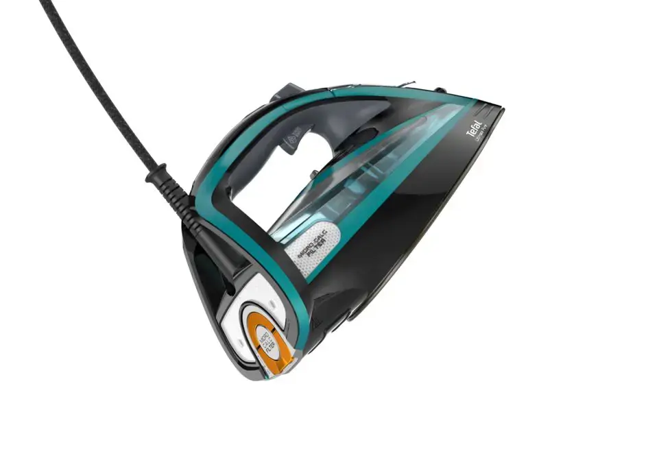 "Tefal Ultimate Pure FV9844", sausas ir garų lygintuvas, "Durilium Autoclean" padas, 2,5 m, 250 g/min, juodas, mėlynas, 60 g/min