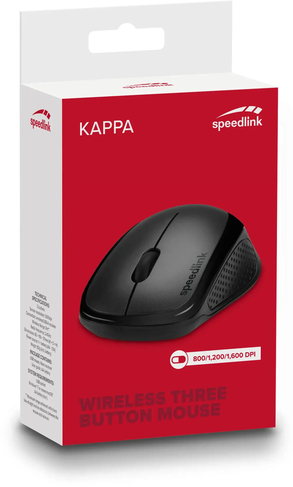 "Speedlink" pelė "Kappa Wireless", juoda (SL-630011-BK)