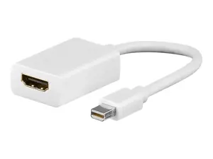 "Goobay" "Mini DisplayPort"/HDMI adapterio kabelis 1.1 51729 Baltas, HDMI moteriškos lyties (A tipo), "Mini DisplayPort" vyriškos lyties