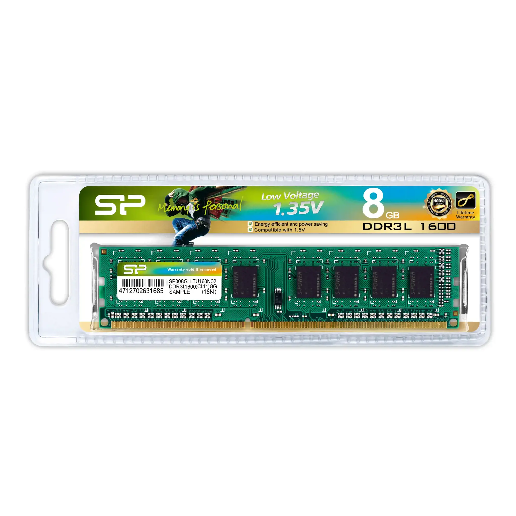 SILICON POWER DDR3 8GB DIMM 1600MHz CL11 1.35V